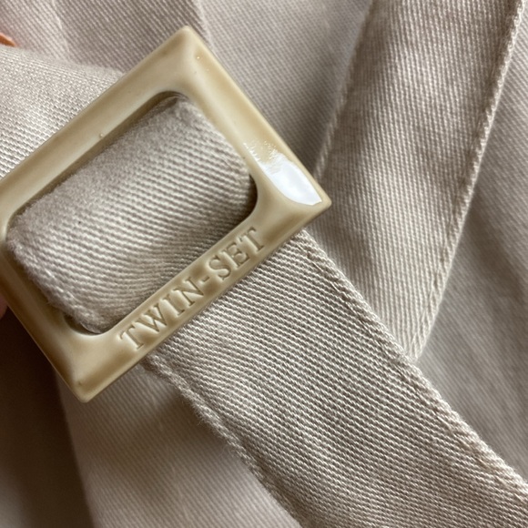 Twin-Set Made in Italy 🇮🇹 Cotton Trench Logo Buttons Coat Never Used